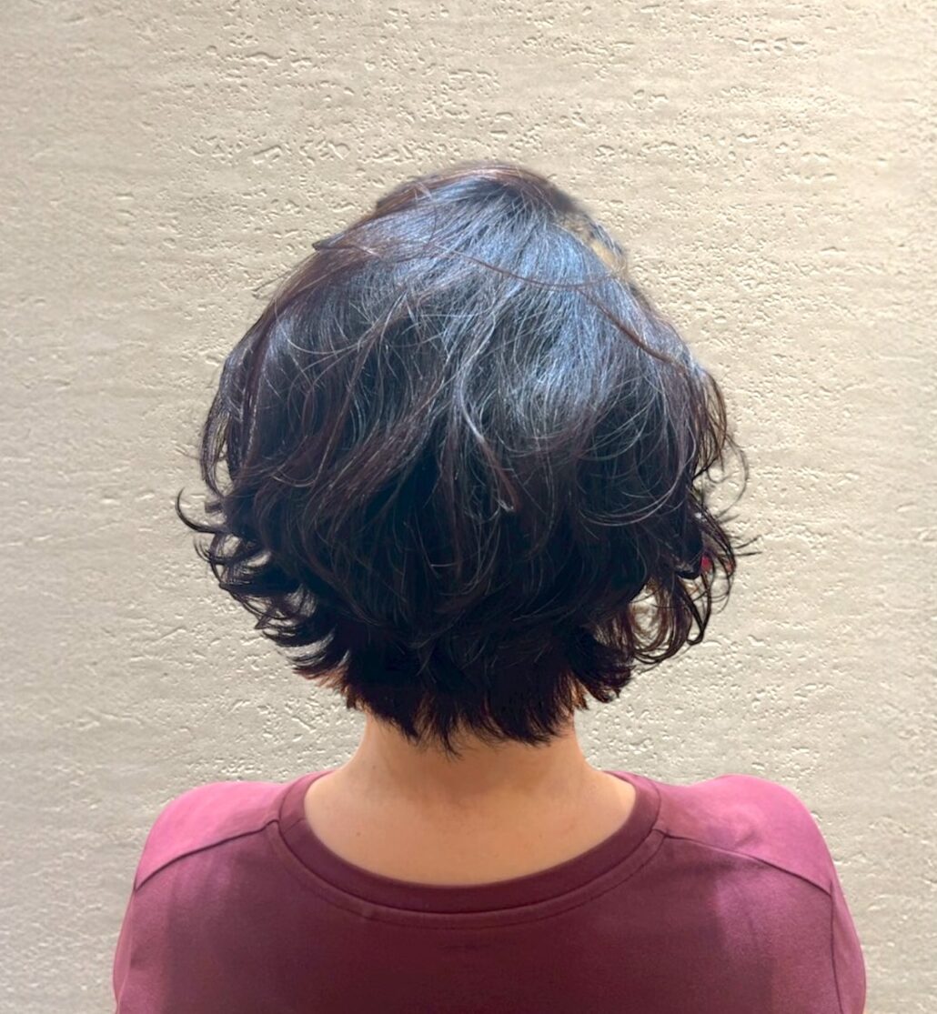 パーマでイメチェンショート